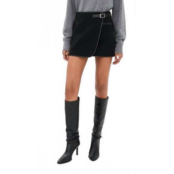 NEW SIMKHAI sheridan mini skirt in black